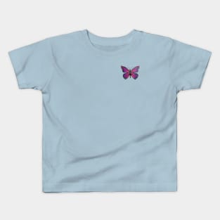 Pink Butterfly Pocket Kids T-Shirt